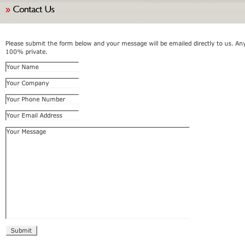 Contact Us Form